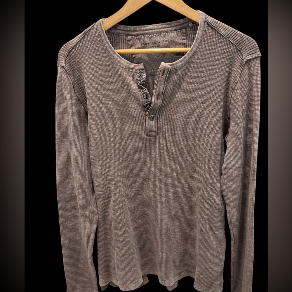JOHN VARVATOS WAFFLE LONG SLEEVE 'MEDIUM'